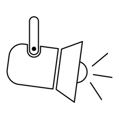 Obraz premium Searchlight outline icon