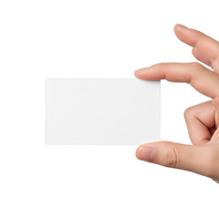 Obraz premium Hand holding blank white business card for your company branding and contact information