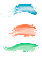 Brushstrokes of watercolor in various colors.