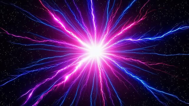 Electric light burst in space