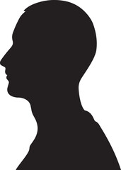 Silhouette of a Man: A stark, minimalist silhouette of a man's profile, offering a sense of anonymity and contemplation.