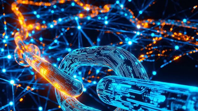 Circuit chain with glowing network
