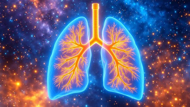 Human lungs in space