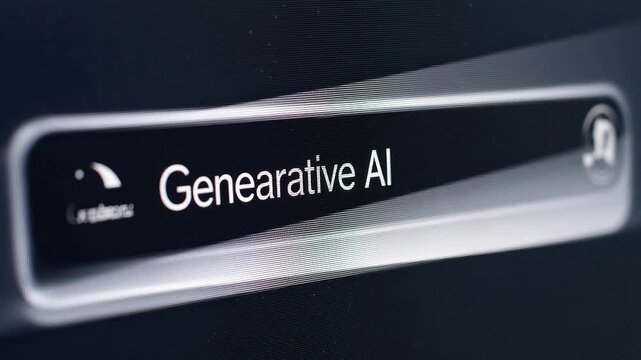 Closeup of generative AI label