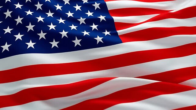 Waving American flag