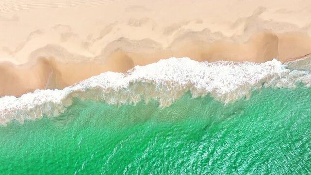 Aerial view of Santa Monica Beach in Boa Vista Cape Verde - Cabo Verde