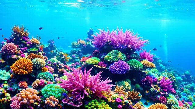 Vibrant underwater coral reef