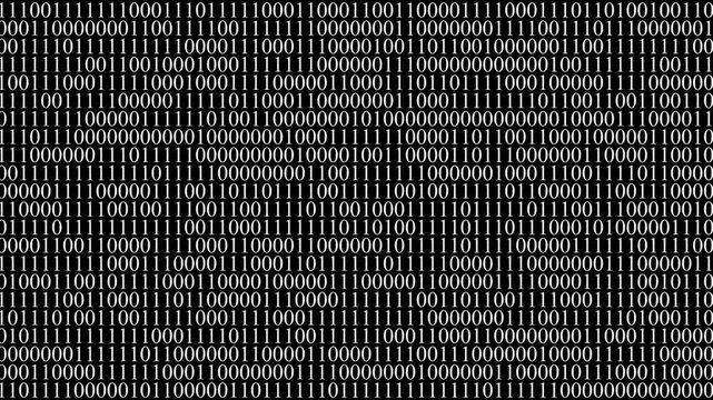 Abstract binary code pattern, digital data stream, technology background, futuristic concept, information flow, black and white