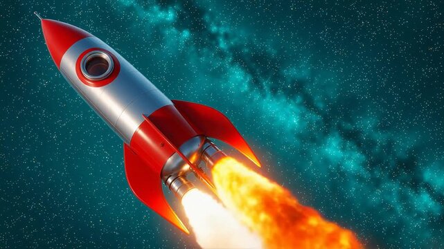 Rocket Launch in Space