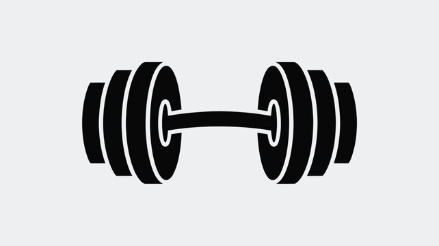 Modern dumbbell icon for fitness and workout routines
