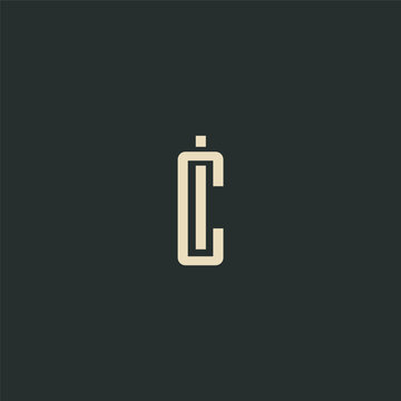 CI Monogram Logo Design With Modern Typography For Brand Identity And Corporate Use