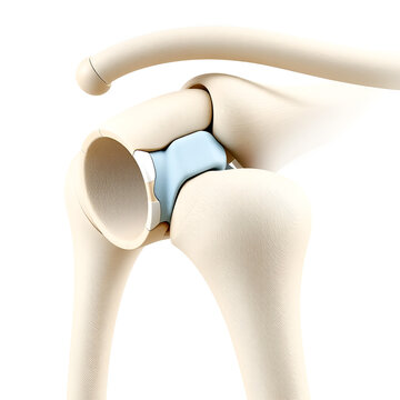 Detailed glenohumeral joint showing humeral head articulating with the glenoid cavity