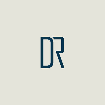 DR Monogram Logo Design With Modern Typography For Brand Identity And Corporate Use