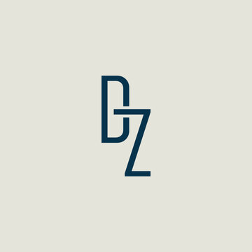 DZ Monogram Logo Design With Modern Typography For Brand Identity And Corporate Use