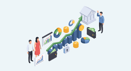 A dynamic group of professionals collaborating in a modern office setting, ideal for business presentations.