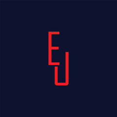 EU Monogram Logo Design With Modern Typography For Brand Identity And Corporate Use