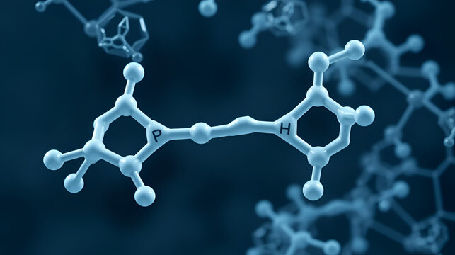 pyrazinamide molecular structure 3d, flat model, antituberculosis agents, structural chemical formula view from a microscope
