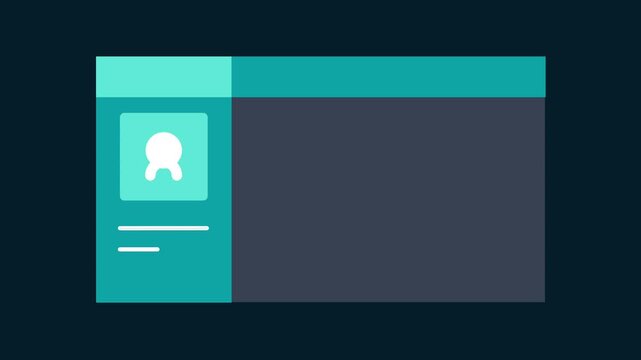Clean user profile page layout concept for modern web and application design