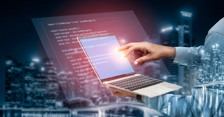 Naklejka premium Script programming for task manager user interface, handling form submission, input validation, task list rendering, and exception alerts with dynamic DOM interaction Vouch