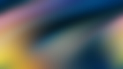 Abstract Blurred Gradient Background with Yellow Spot on Blue, Navy, and Pink.