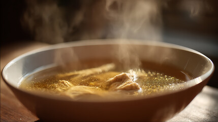 Warm Broth Bowl: A Nutritious and Comforting Culinary Experience, Ideal for Health, Wellness, and Delicious Dietary Needs in Home Cooking and Restaurant Settings