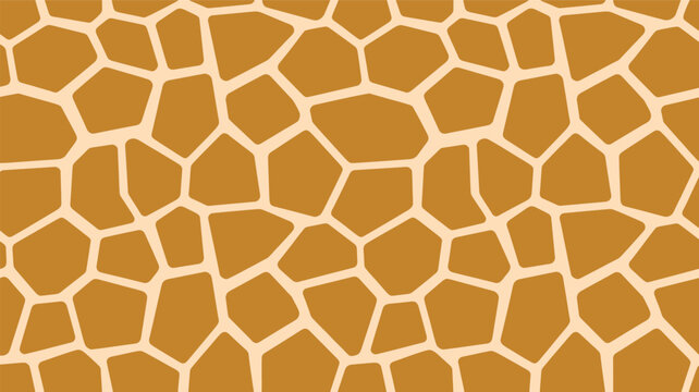 Vibrant giraffe print pattern in golden brown and cream