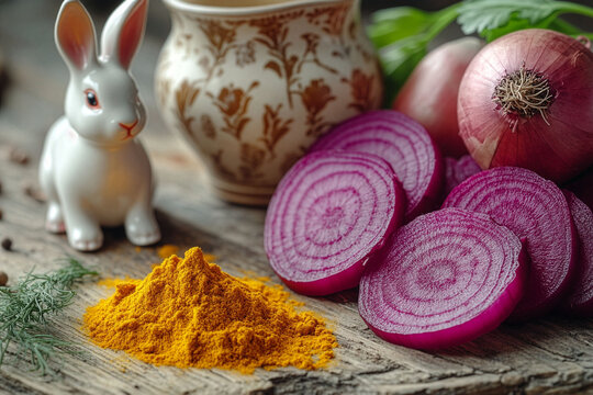 Serie Pascua Natural: Ingredientes bot&aacute;nicos y remolacha para te&ntilde;ir huevos artesanalmente