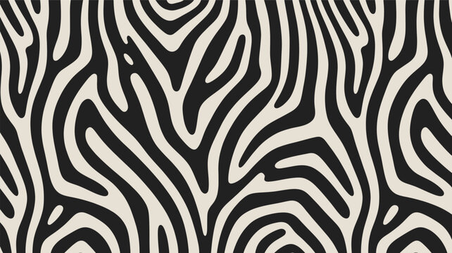 Vibrant zebra print pattern in black and white