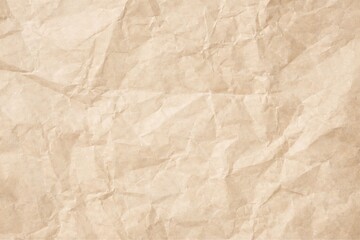 Beige Crumpled Paper Texture Background
