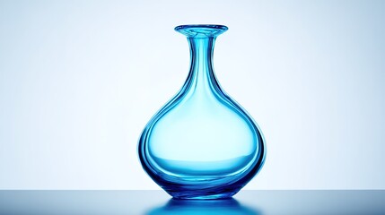Isolated Studio Photograph of Glass Vase