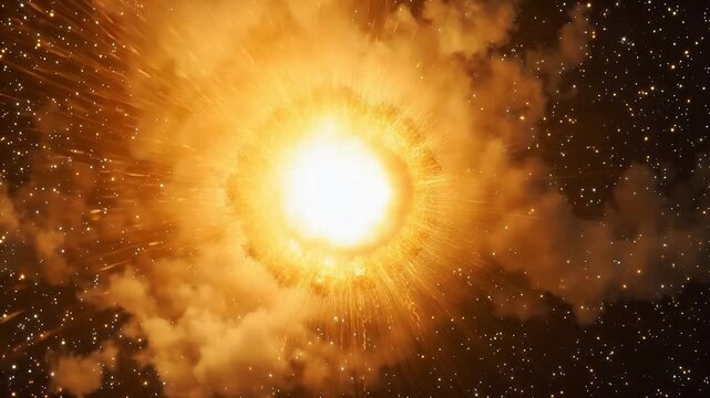 Firework explosion in night sky