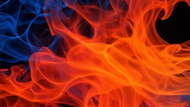 Abstract swirling flames