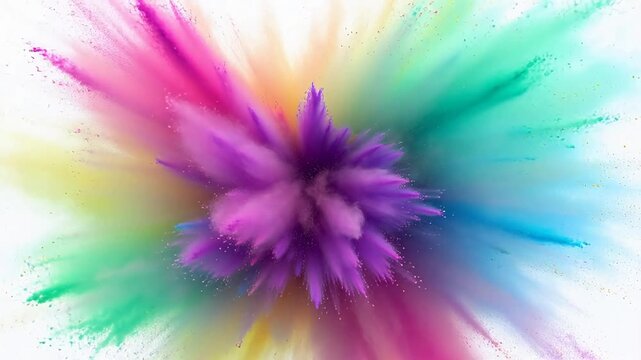 Colorful powder explosion