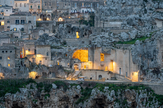 Matera &ndash; a city carved into the rock. The historic part of Matera, Italy.