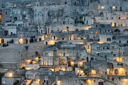 Matera &ndash; a city carved into the rock. The historic part of Matera, Italy.