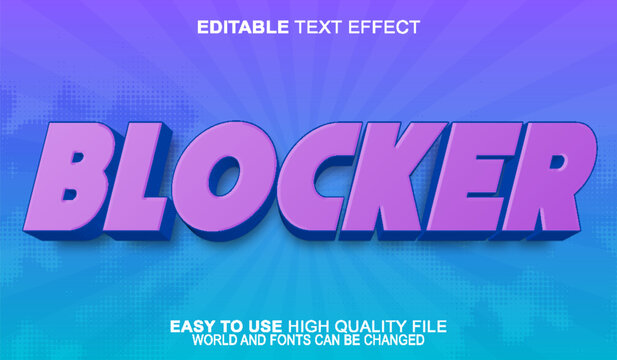  Blocker Defense Guard Barrier Shield Vector Fully Editable Smart Object Text Effect
