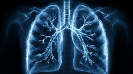 Chest X-ray imaging used to evaluate lung health, aiding in medical diagnosis and assessment of respiratory conditions
