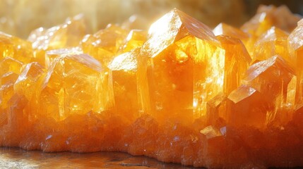 A close-up shows a surface featuring a complex pattern resembling crystalline structures.