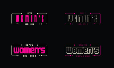Happy Women's Day 2026 Typography Vector T-shirt Design