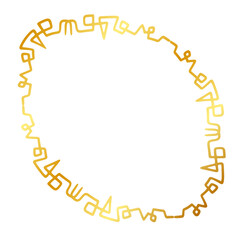 Obraz premium gold abstract shape frame