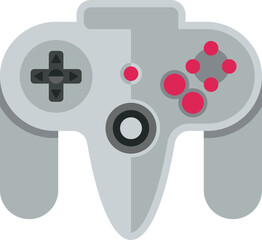 White game controller. Plastic button arcade joystick © MicroOne