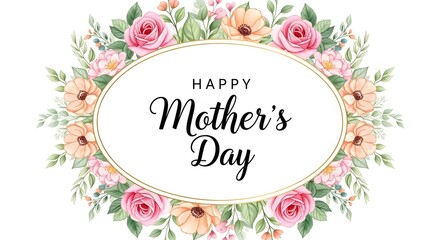 Obraz premium Happy international mother's day greeting with beautiful floral wishes