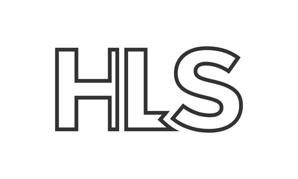 HLS logo design template with strong and modern bold text. Initial based vector logotype featuring simple and minimal typography. Trendy company identity.
