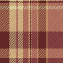 Cute seamless vector pattern, geometric plaid texture background. Goose foot fabric check tartan textile in red and orange colors.