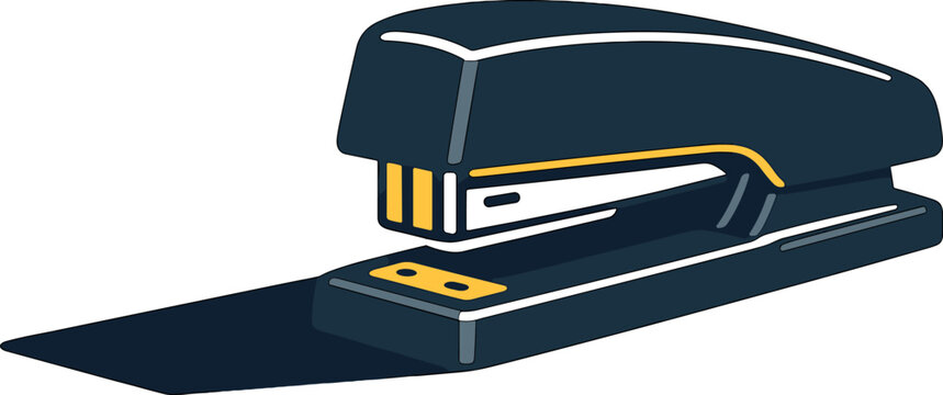 Stapler Silhouette Geometry. St apler silhouette object presented inup rightthreequ arter product pose with cle anmech anic all