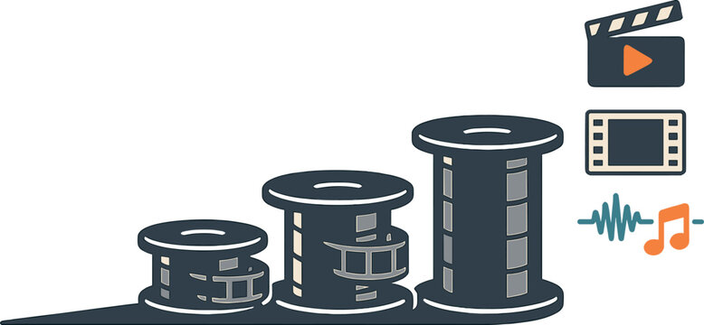 Thre adspool silhouette presented as aref ined up right product pose with cle ancr aft ic onl ines positi oned in the right third