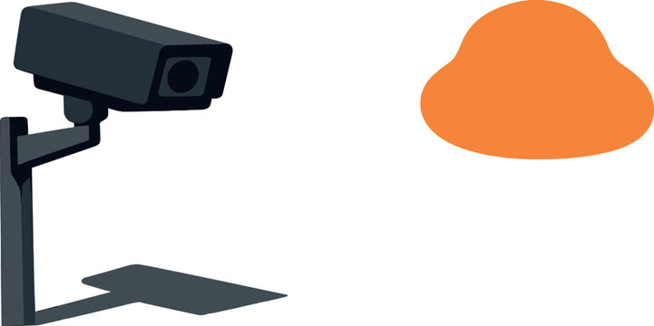 CCT Vc amera silhouettegeneric st and ing up right with comp actrect angul arho us ing andsh ort mount arm positi oned in the