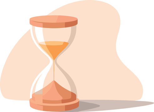 Hourgl assm inim al object st and ing up right withsimple bal ancedupper andlower bulbs andcle arn arroww aist positi oned in the