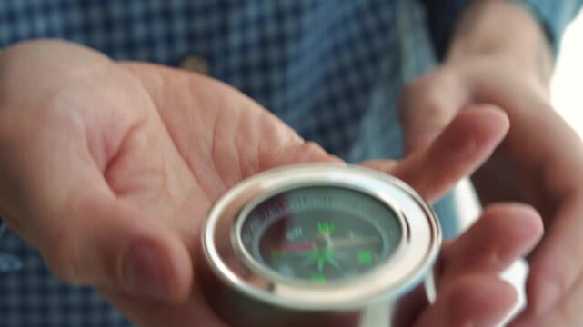 Compass in hand