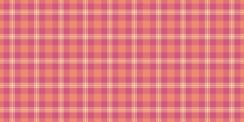Handmade background texture pattern, grand tartan fabric textile. Doodle check plaid seamless vector in red and light colors.